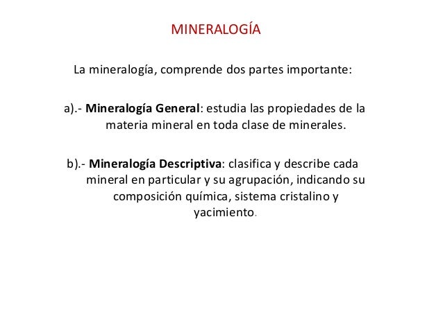 mineralogia descriptiva